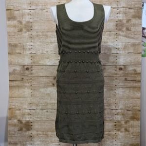 Milly of New York Formfitting Olive Knit D…
